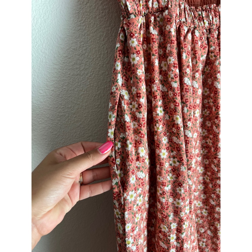 English Factory Rust Floral Smocked Midi Dress - Picture 5 of 6